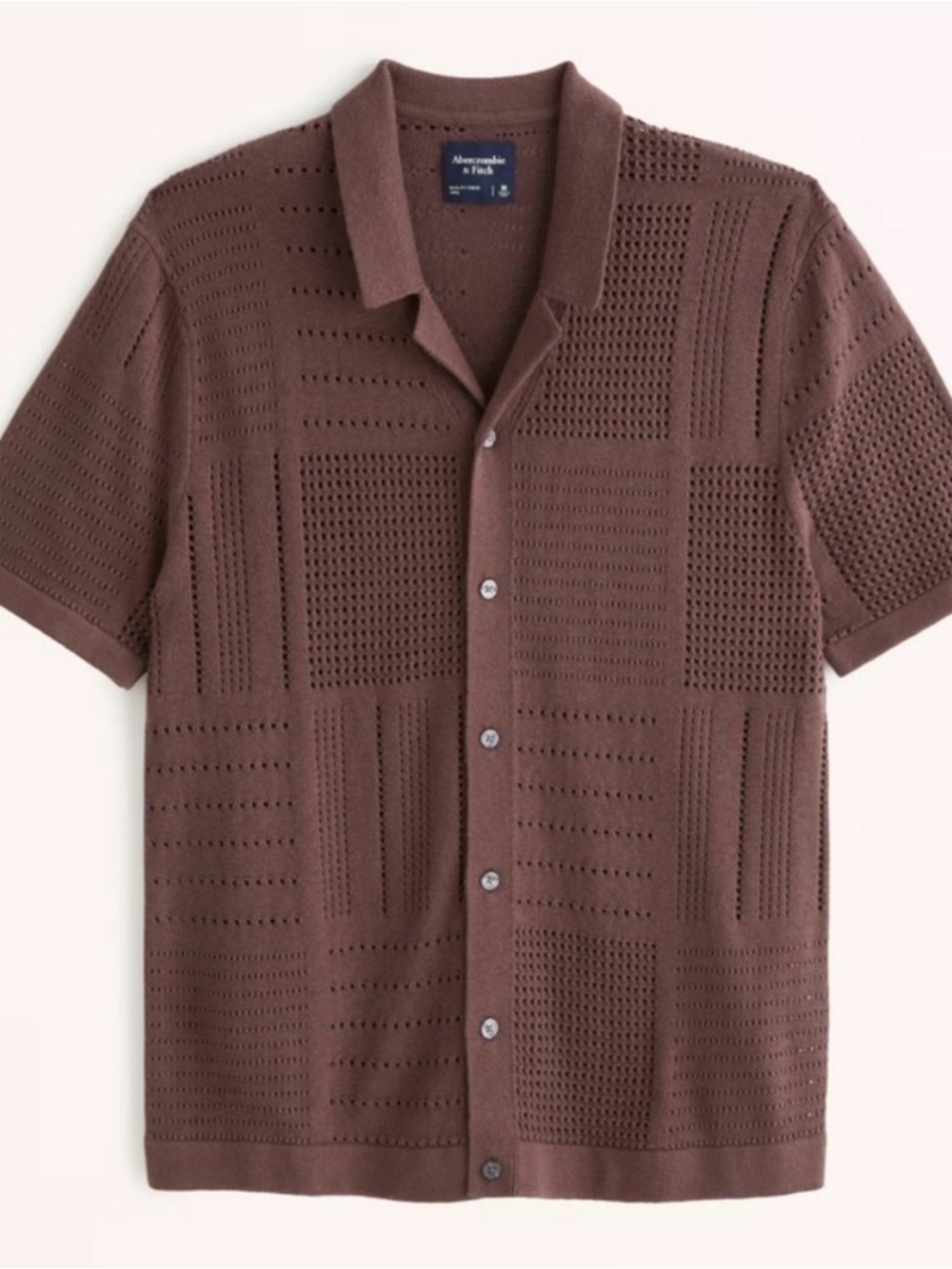 Abercrombie & Fitch brown knit button down